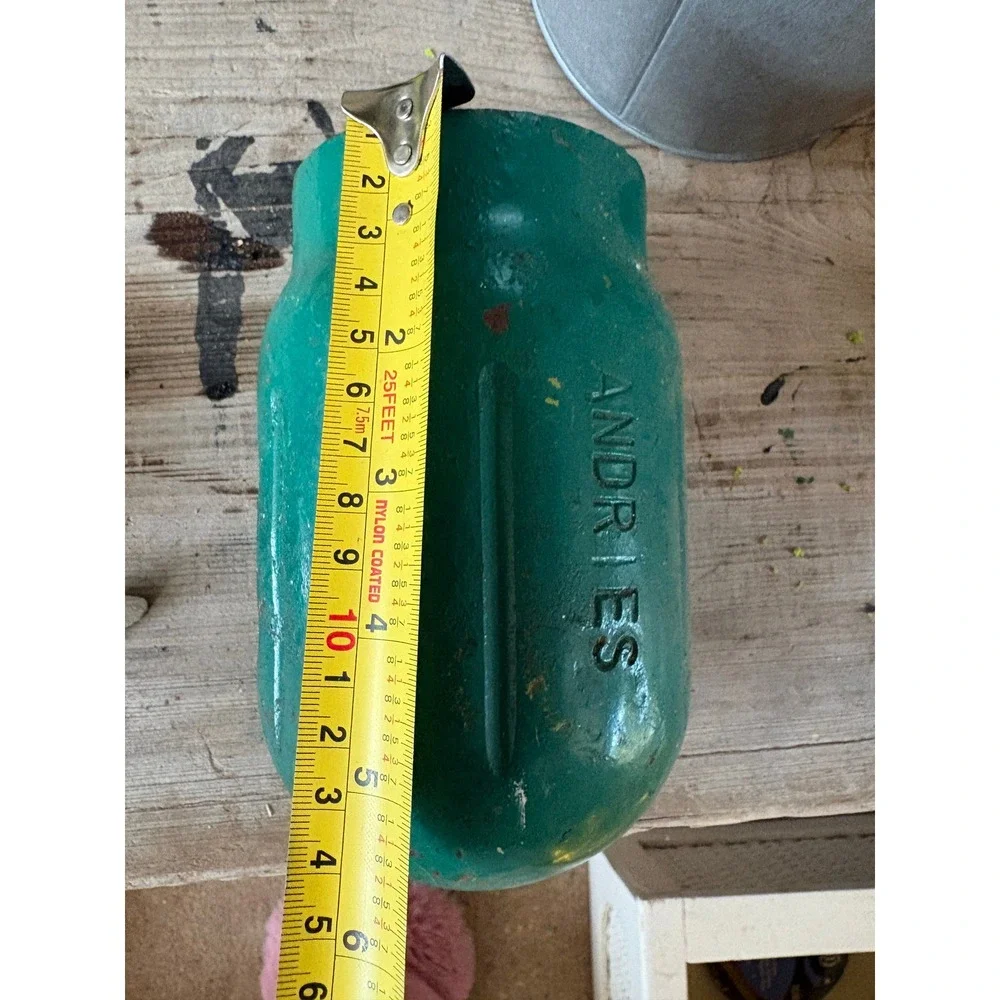 Vintage Andries Industrial Cast Metal Protective Cap Green Valve Cover Housing